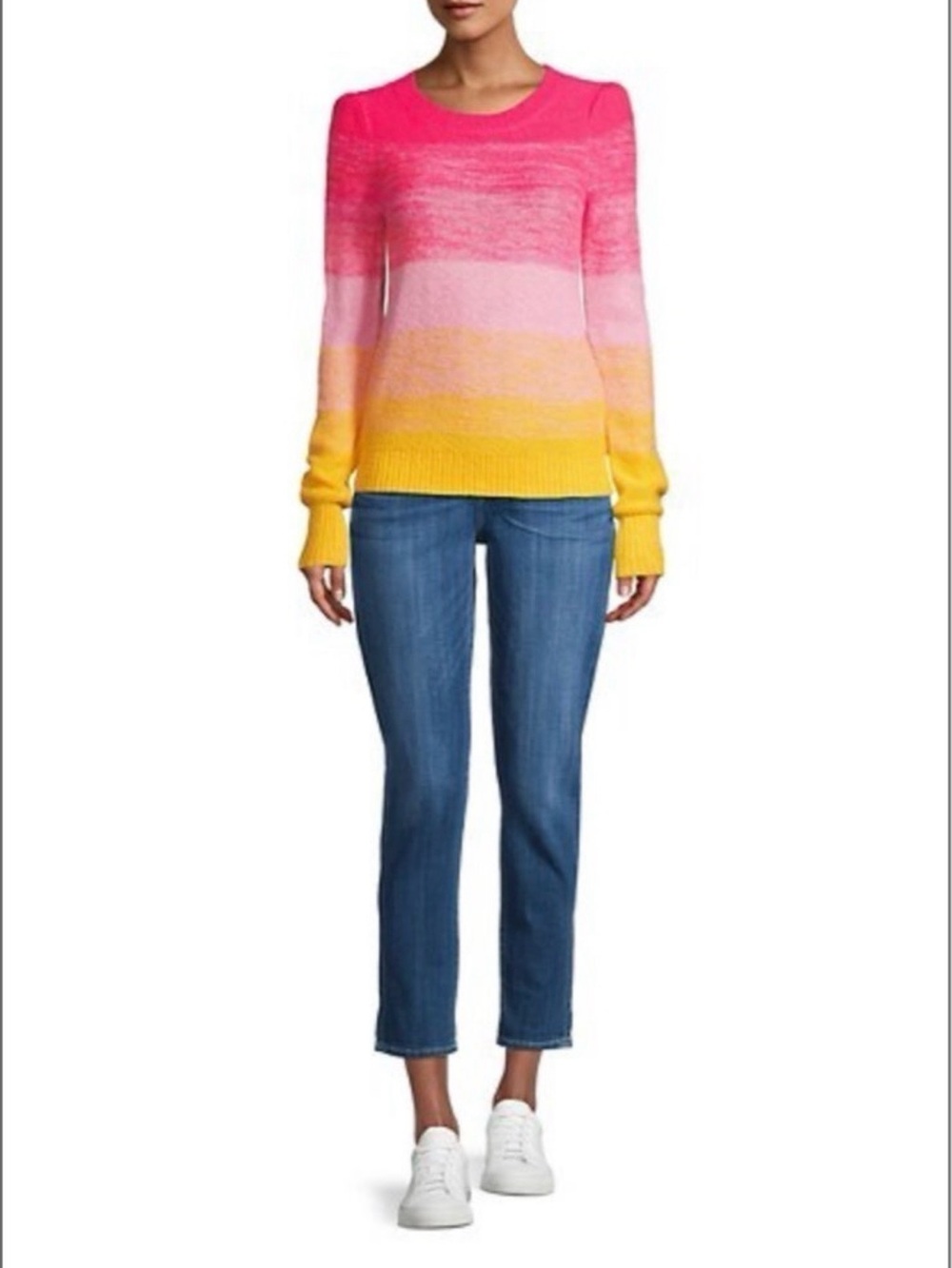 Lilly Pulitzer Ombre Pink to Yellow Crewneck Sweater